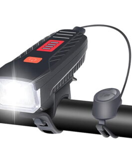 مصباح أمامي متعدد الوظائف بقدرة 1200 مللي أمبير في الساعة: مضاد للسرقة، مقاوم للماء، 3 أوضاع إضاءة، قرن 120 ديسيبل - مثالي لركوب الدراجات الليلية