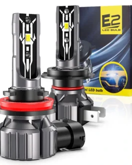 2 قطعة 30000LM E2 Canbus LED المصباح الأمامي H4 H7 H11 سيارة الجبهة LED لمبات مصباح الضباب DC9-18V Hi-Low Beam