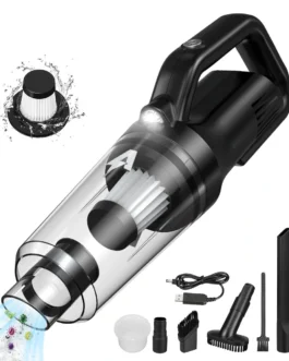 Andeman 8000Pa 120W مكنسة كهربائية محمولة لاسلكية LED بشحن مزدوج الوضع منظف جاف ومبلل لسيارات