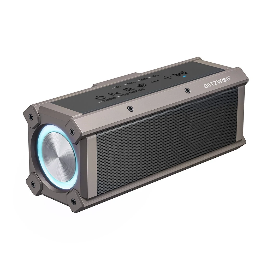 BlitzWolf® BW-WA3 مكبر صوت بلوتوث 100 وات، برامج تشغيل رباعية، باس عميق، ضوء RGB، TWS، 5000 مللي أمبير - مكبر صوت لاسلكي خارجي محمول