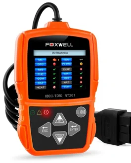 محرك الماسح الضوئي للسيارة Foxwell NT201 EOBD OBD2 ضوء قارئات رمز الخطأ I / M الجاهزية أداة اختبار تشخيص البيانات المباشرة