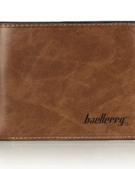 محفظة Baellerry Vintage للرجال من الجلد الصناعي الرفيع بمعرف بطاقة الائتمان بطاقة حامل محفظة نقود رفيع