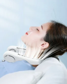 مروحة الرقبة المحمولة القابلة لإعادة الشحن - تبريد الصيف، تصميم قابل للالتواء - شحن USB
