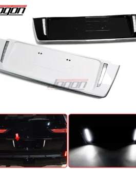 1 قطعة أبيض أسود سيارة الخلفي جذع لوحة ترخيص مصباح LED الكبح غطاء خفيف ل لكزس LX 570 LX570 LX450D 2008-2018 سوبر سبورت 1